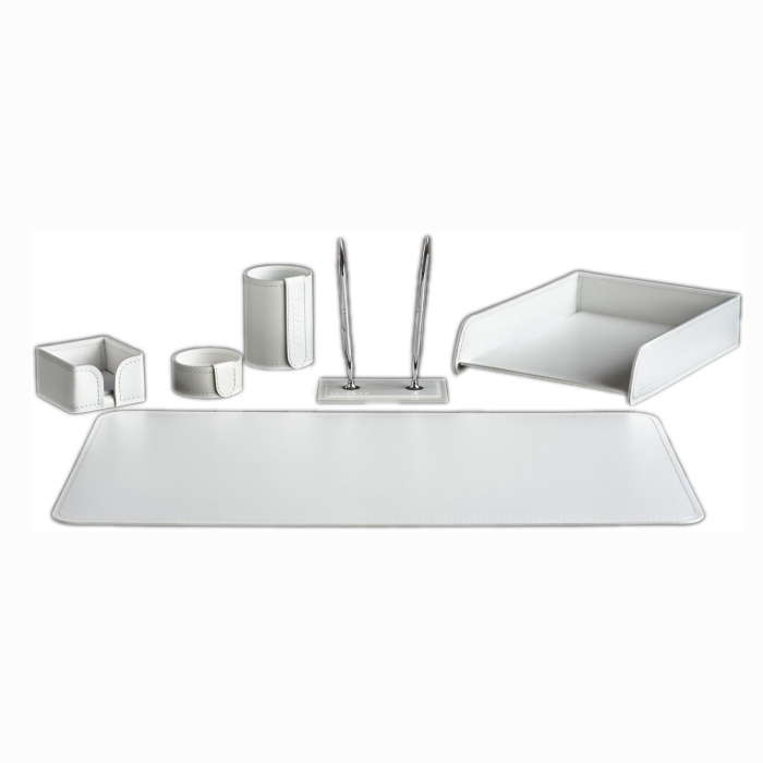 Table set "Business Cuoietto" white, 6 pieces
